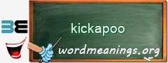 WordMeaning blackboard for kickapoo